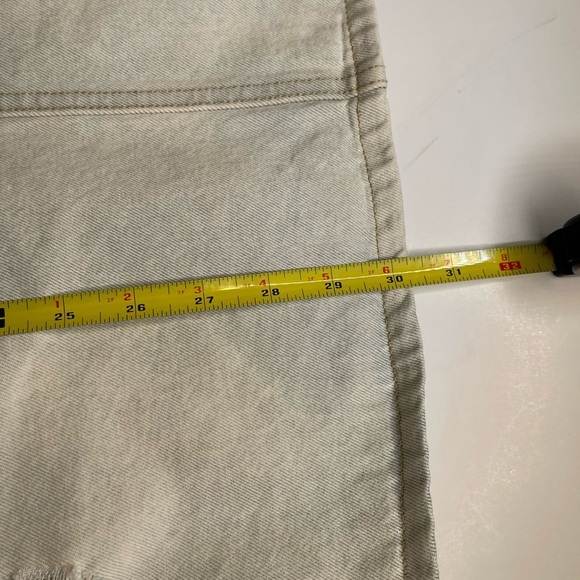 Forever 21 Denim Overall Mini Skirt Bleached M - Picture 12 of 17